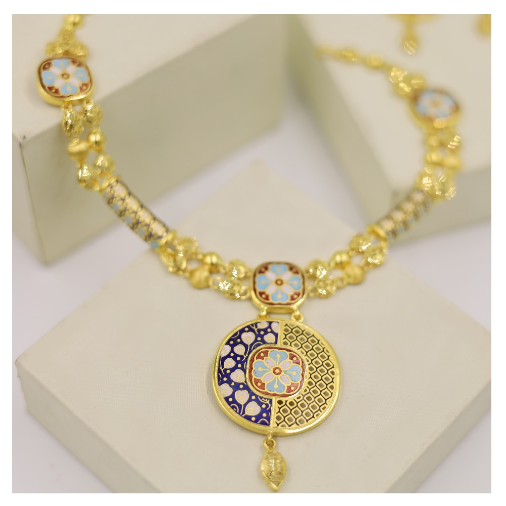 22kt turkish style minakari necklace