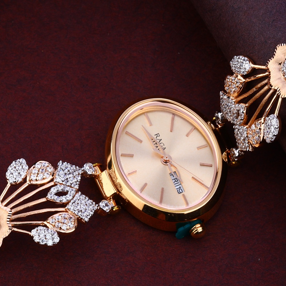 Buy quality 18KT Rose Gold CZ Delicate Ladies Watch RLW339 in Ahmedabad
