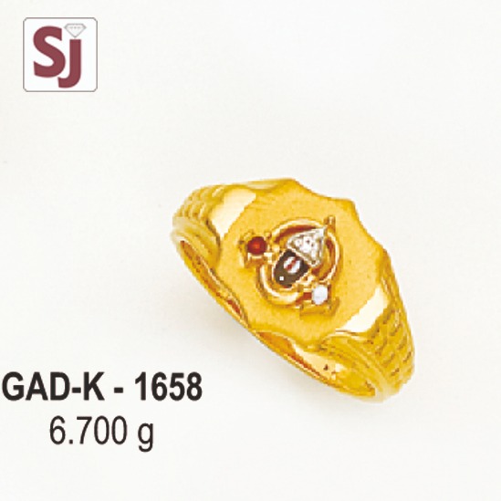 Tirupati Balaji Gents Ring Diamond GAD-K-1658