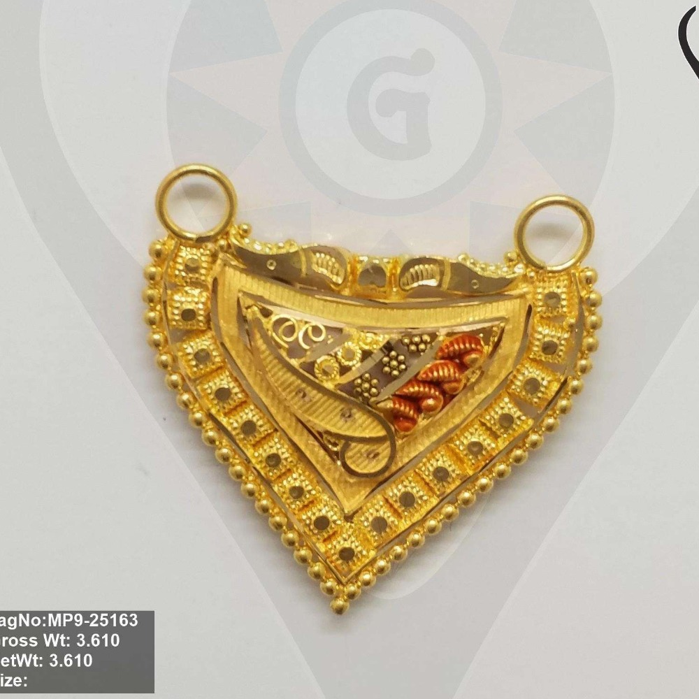 916 gold trending mangalsura pendant