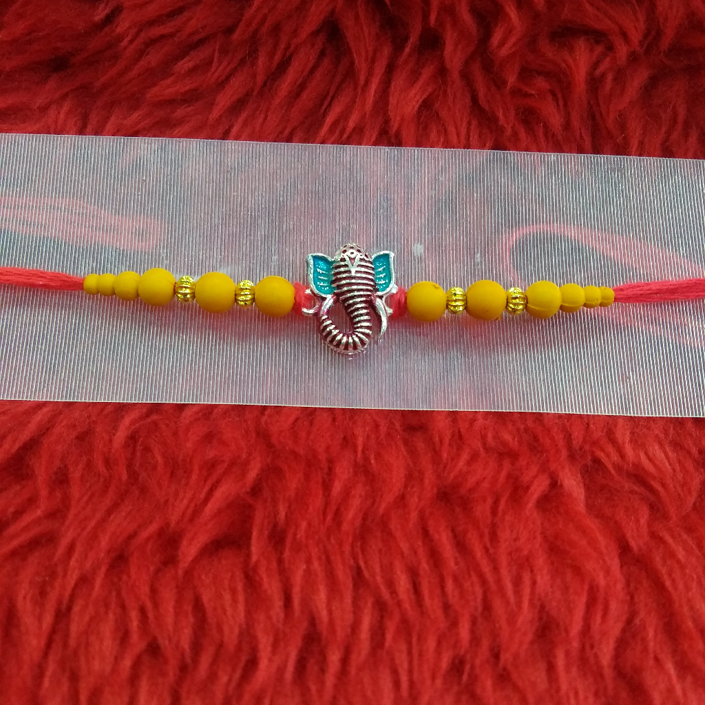 Silver Bracelet Rakhi For Rakshabandhan Festival Ganesh Ji Pendent
