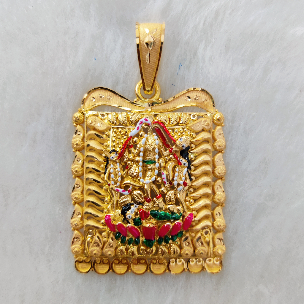 916 Gold Fancy Gent's Fulljogani Maa Pendant