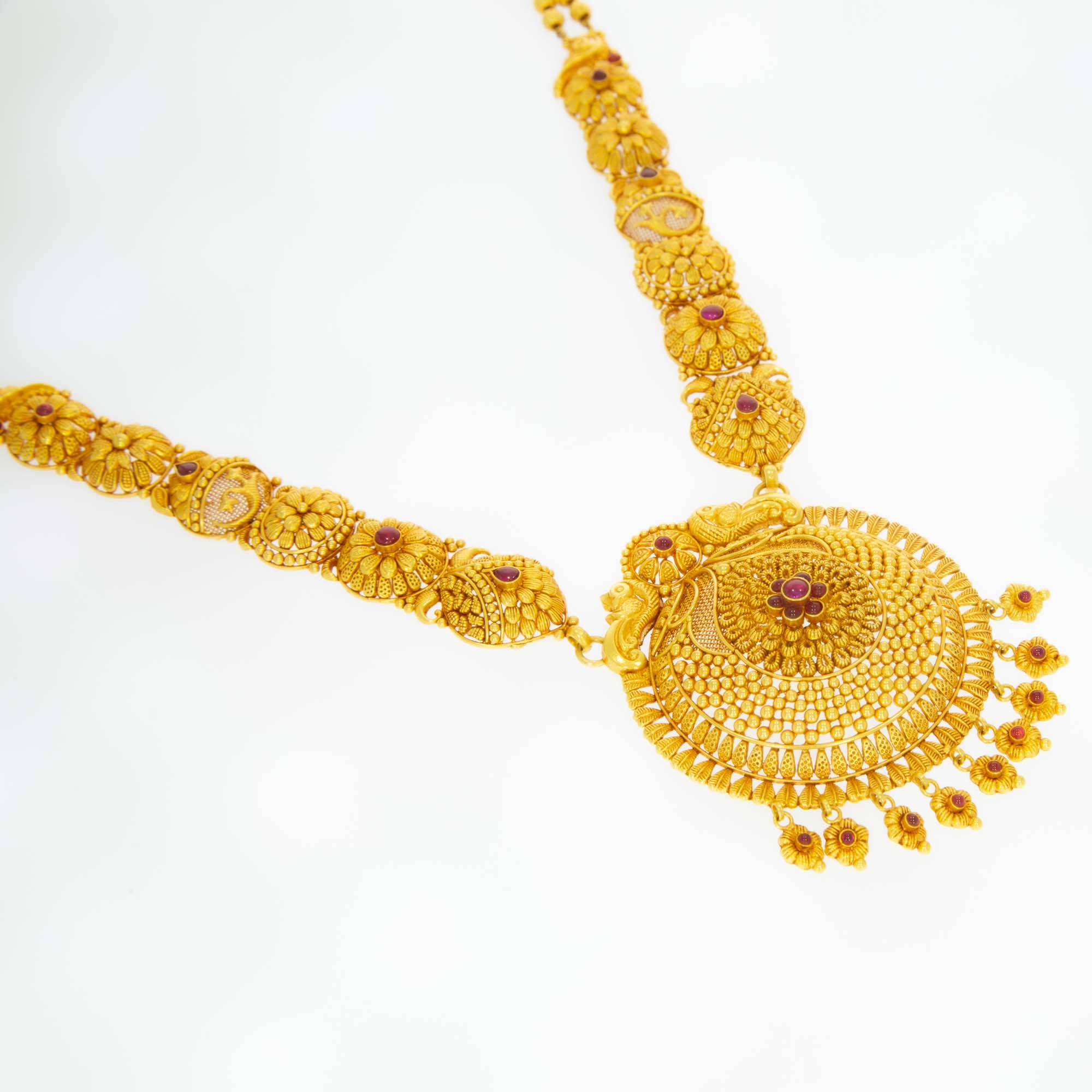 Buy Krithika 22k Long Gold Necklace 22 KT yellow gold (28.7 gm). | Online  By Giriraj Jewellers
