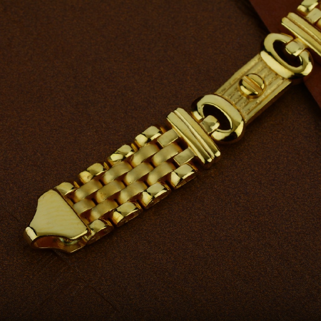 22K Gold Plain Cartier Mens Bracelet-MCRB23