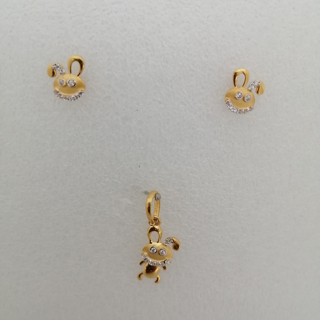916 gold butty pendant set