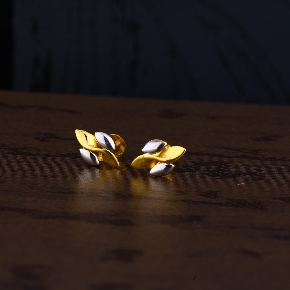 Ladies 22k Gold Fancy Plain Earring -LPE151