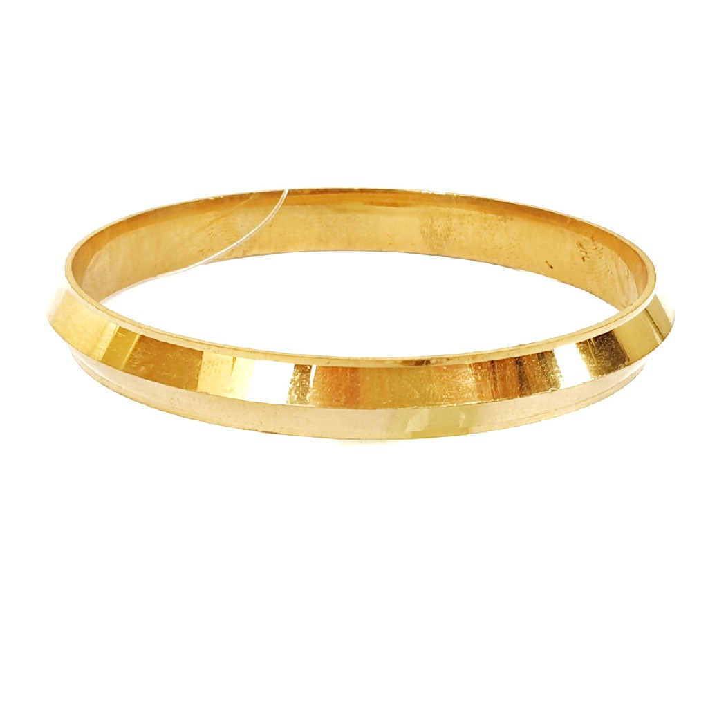 One gram gold forming three edges sardarji gents kada bracelet mga - bre0004