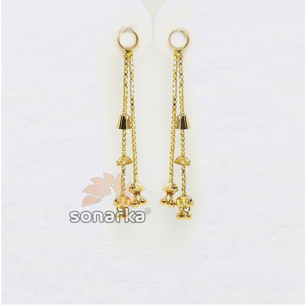 Double Line Gold Latkan for Earrings SK - E004
