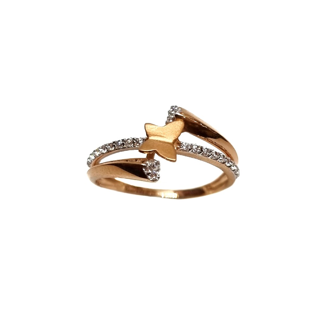 18K Rose Gold Butterfly Shaped Modern Ring MGA - LRG1149