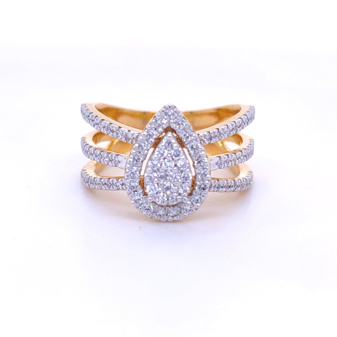Real Diamond Ring (DRG00158) | Satva Gold