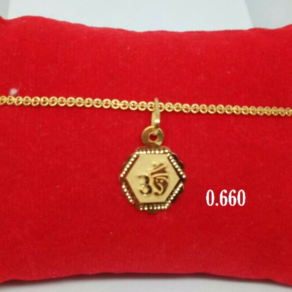 18k gold modern daily wear Ganeshji  pendant djp08