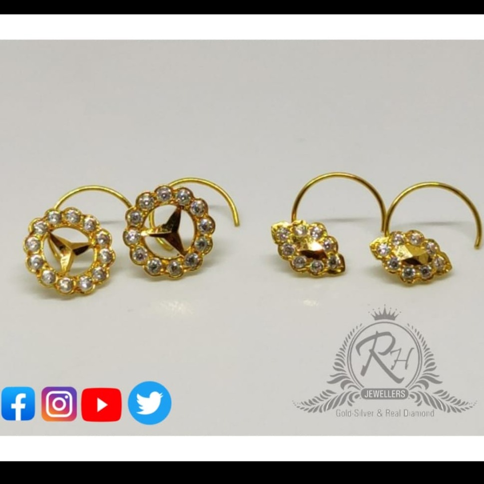18 carat gold nose pins RH-NS214