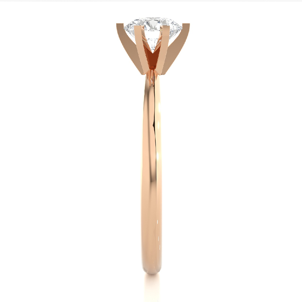 Fancy Rose Gold Solitaire Ring