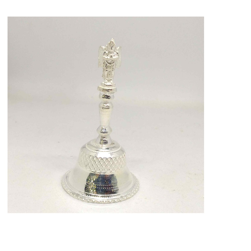 Retailer of Silver small ghanti / pooja bell for home temple use pooja ...