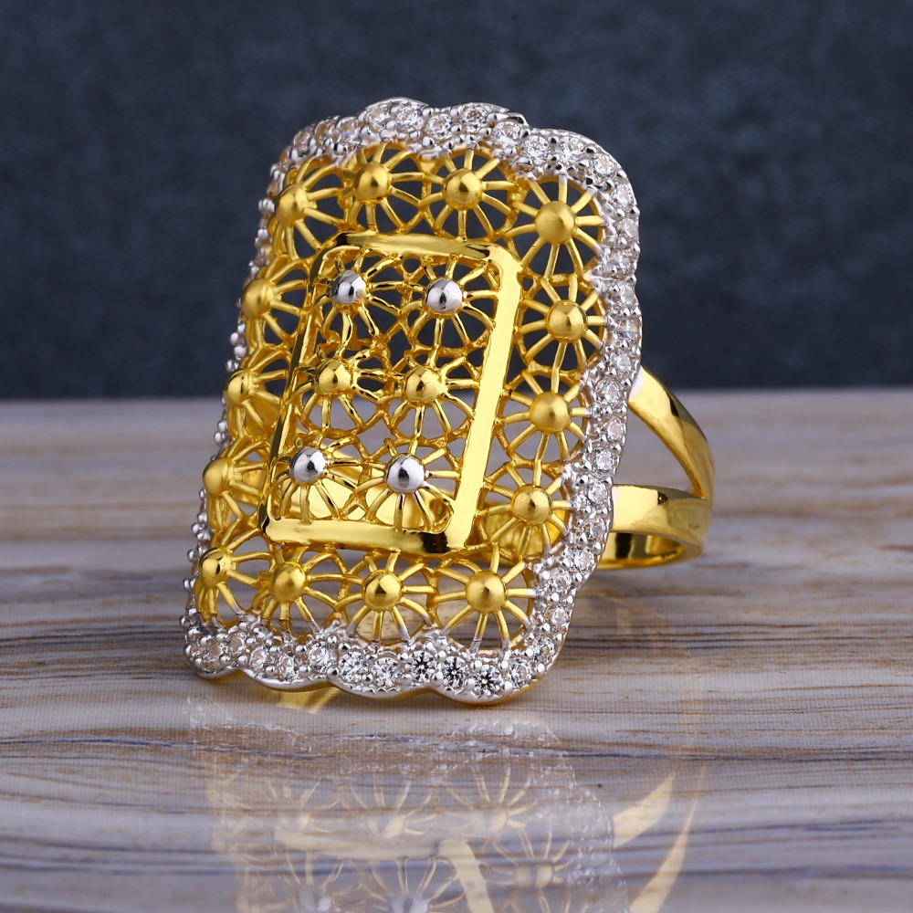 22KT CZ  Gold Diamond  Designer Ladies  Long  Ring LLR288
