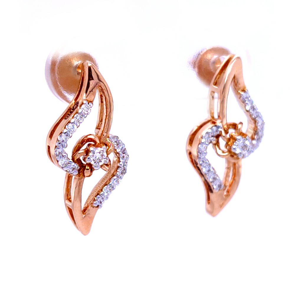 Daisy pink diamond earring elongated