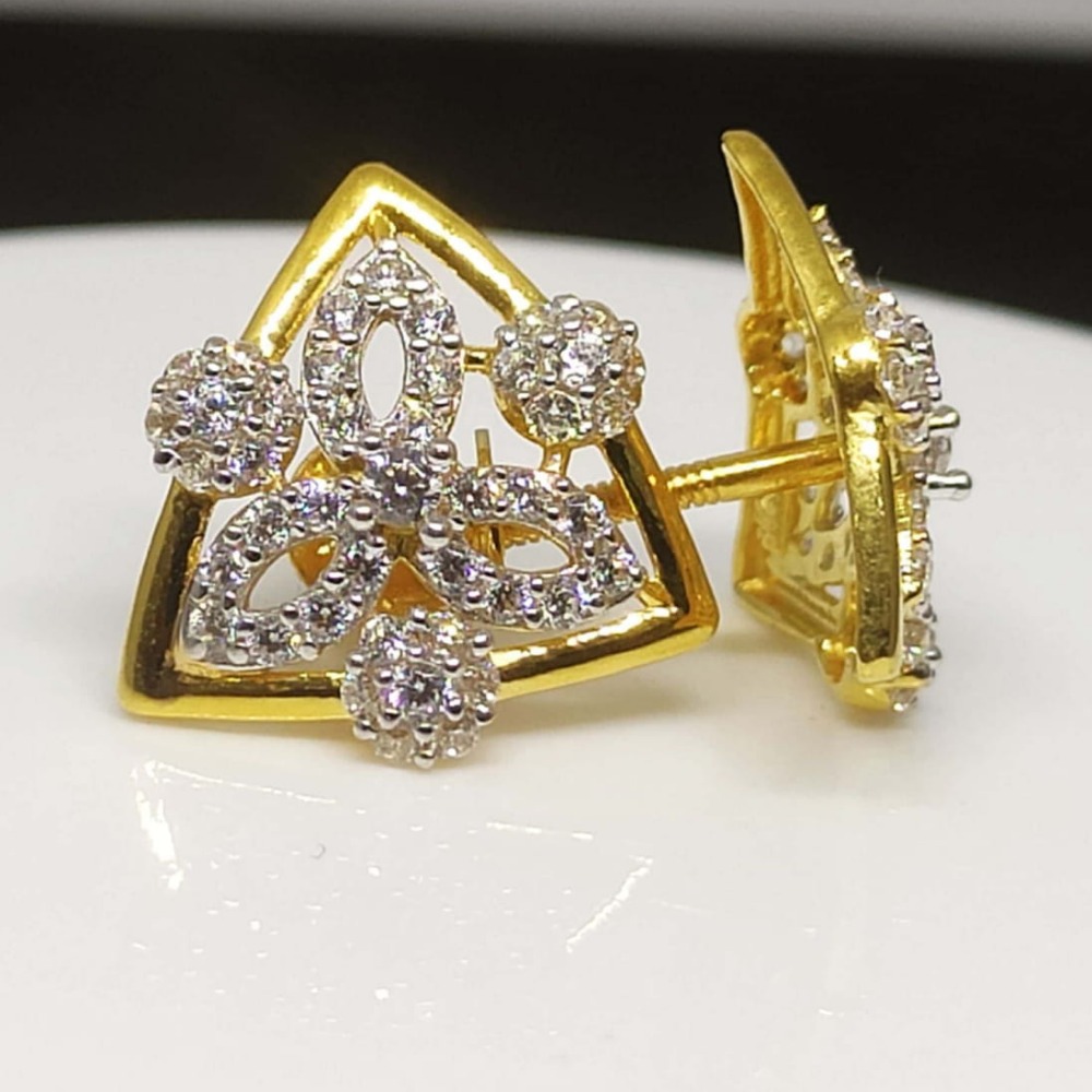 22kt gold plain design earring 