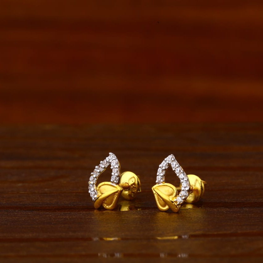 916 Gold Hallmark Exclusive Ladies Tops Earrings LTE317