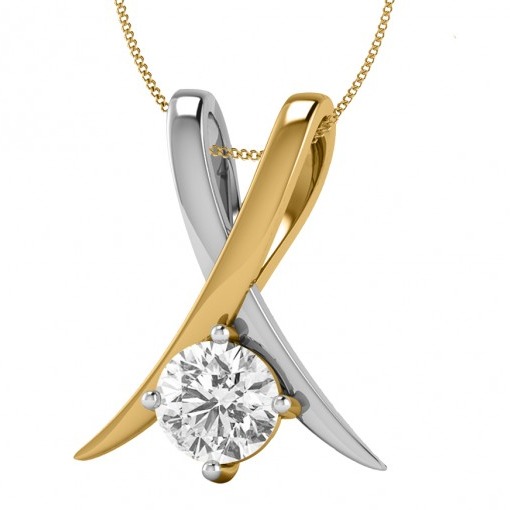 Showroom of Charlotte solitaire pendant vvs white 14k Jewelxy 198318