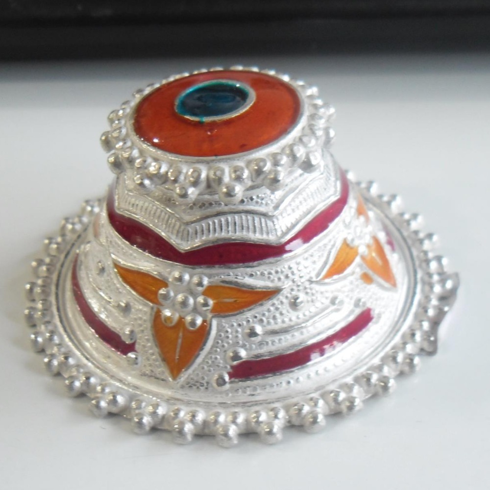 silver designer kumkum box /  sindoor  dani for women