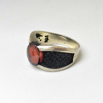925 Sterling Silver Oxides Designed Gents Ring
