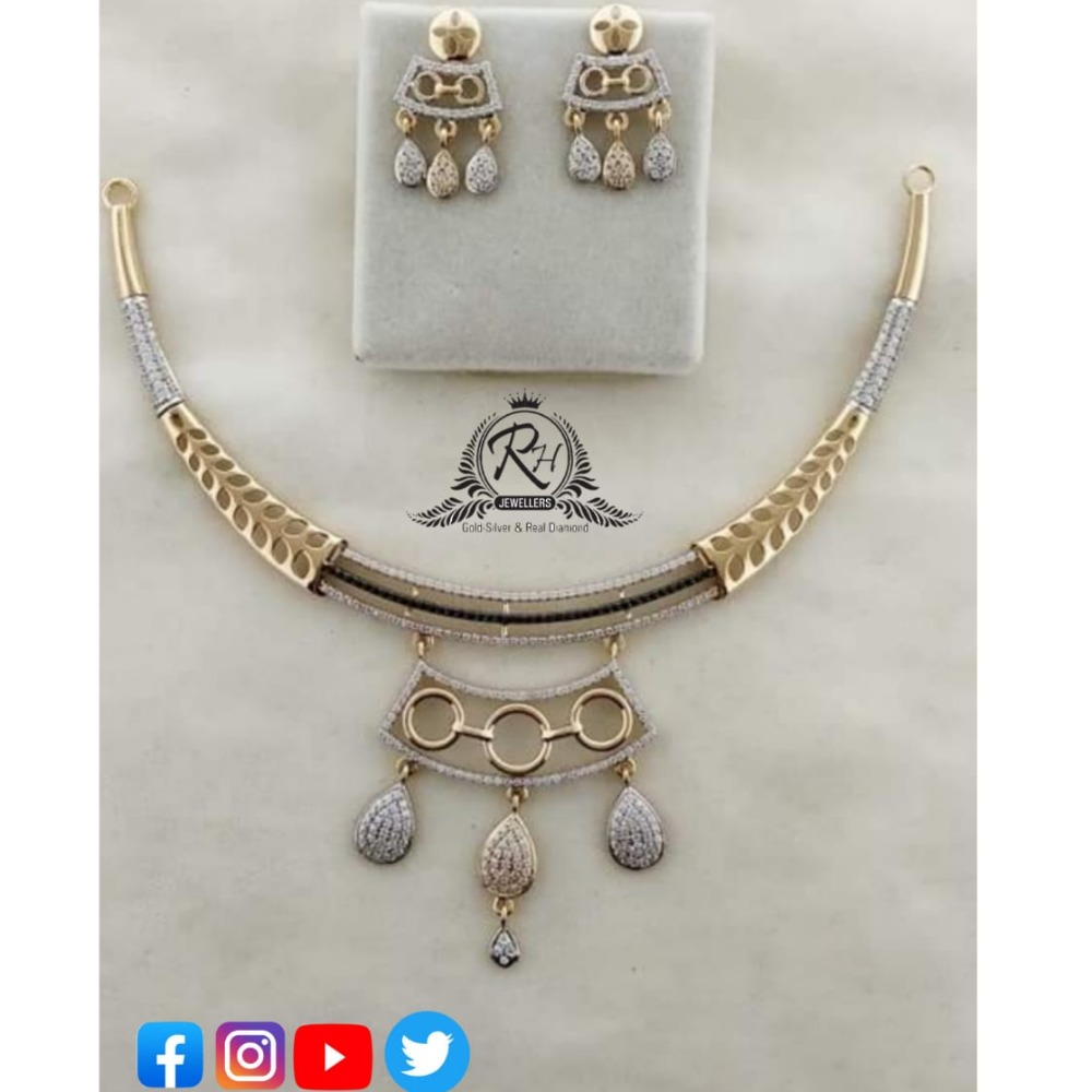 22 carat gold ladies necklace set RH-NC374