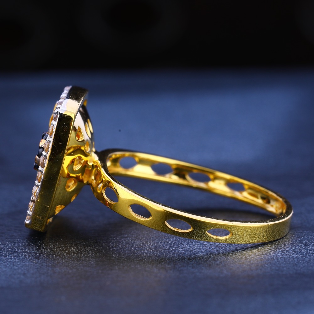 916 Women's Gold Designer  Cz Hallmark Ring LR544