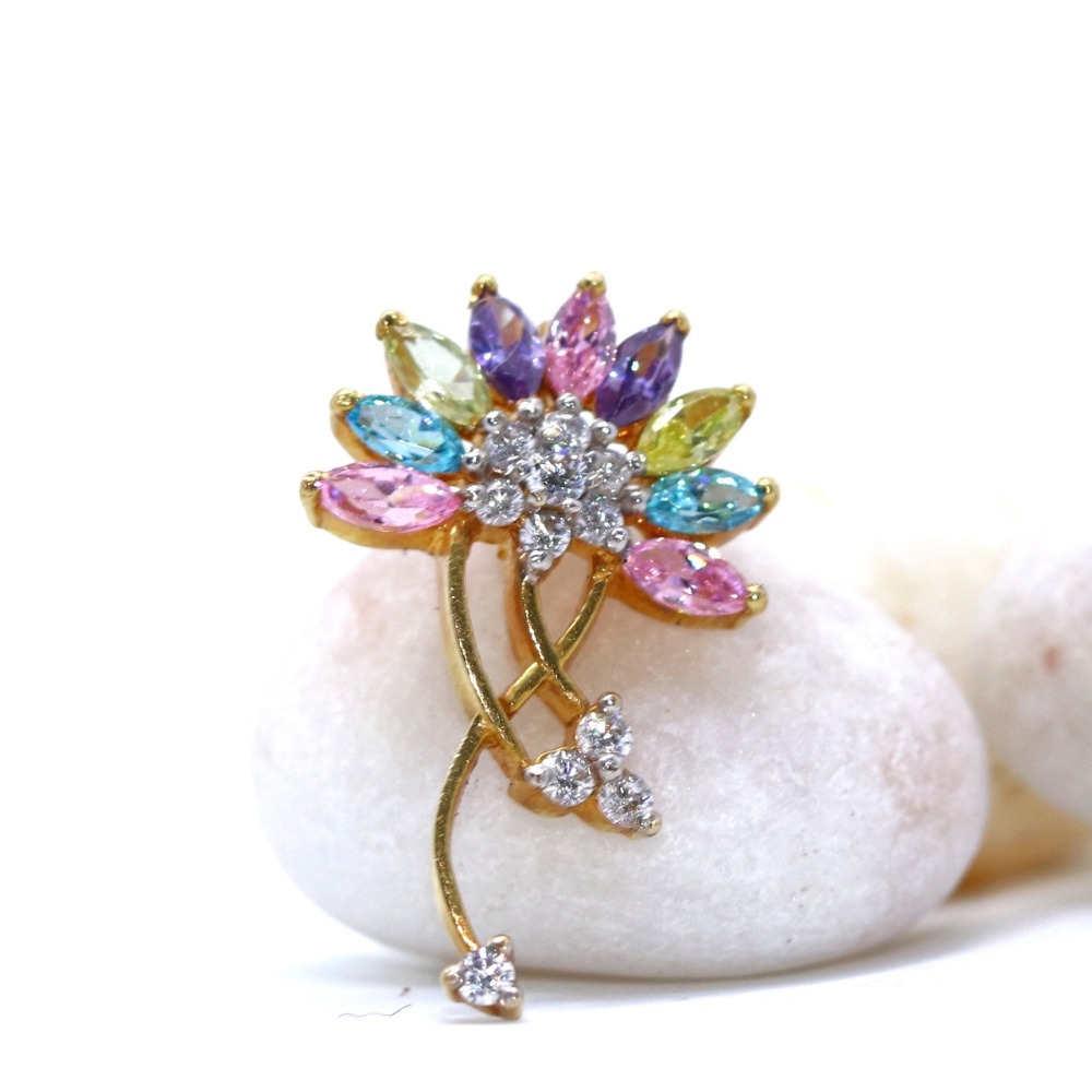 22KT / 916 Gold Fancy Colorful Stone Pendant for Ladies PNG0106