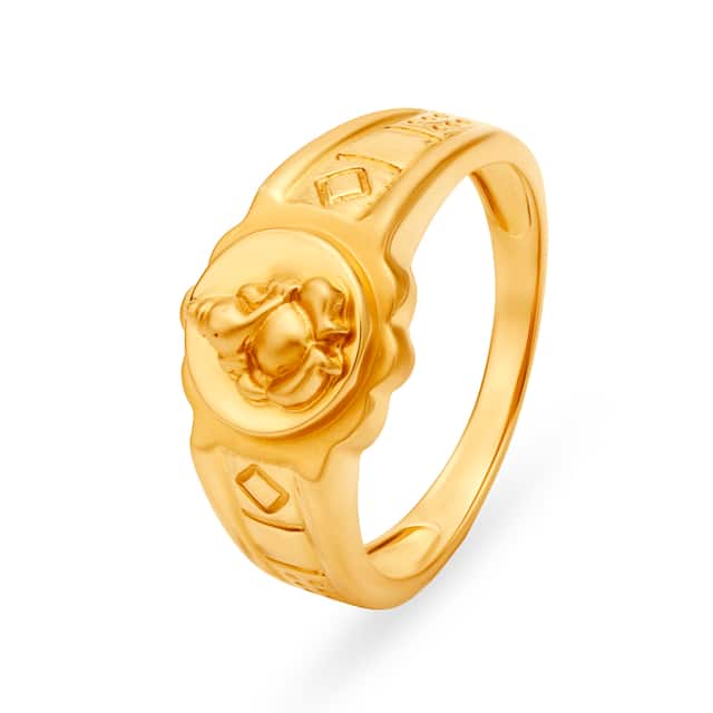 Memoir Gold plated Ganesh Ganpati Spiritual finger ring Hindu Temple  jewellery Men and Women (ORMG3430) : Amazon.in: Fashion