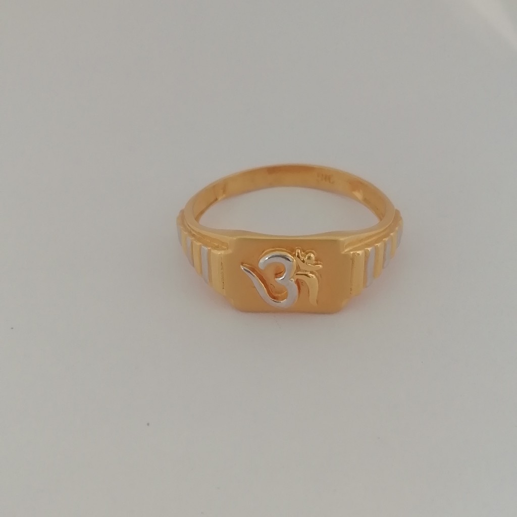 916 gold casting om design Gents ring