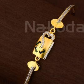 750 Gold Hallmark Ladies Kada Bracelet LKB192