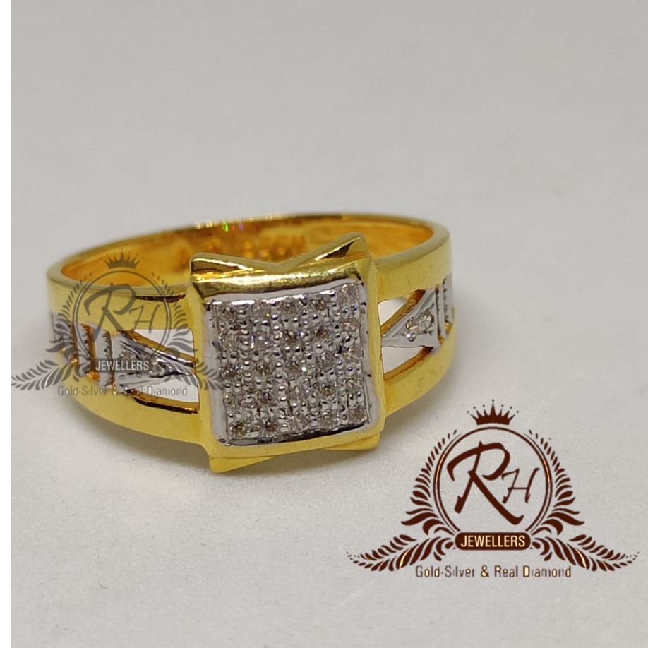 22 carat gold stylish dimond gents rings RH-GR902