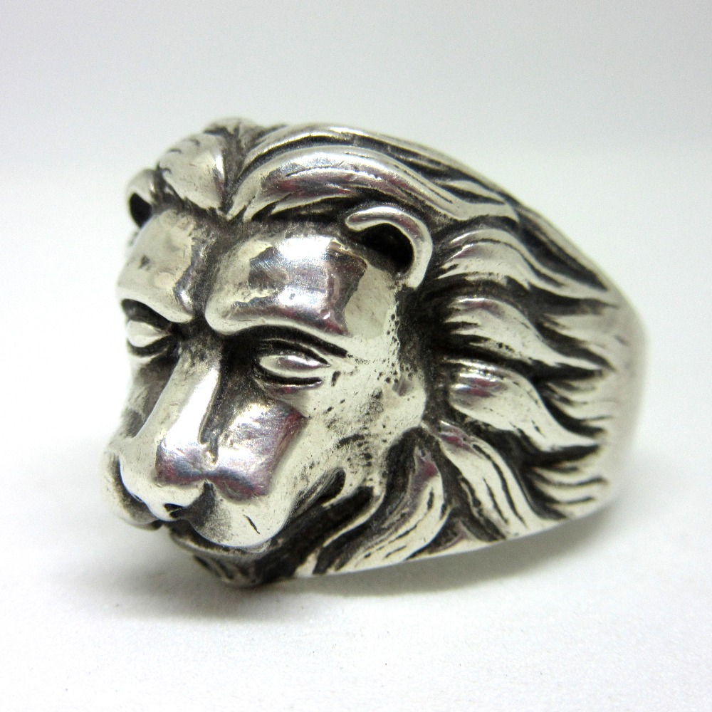 Antique Style Lion Head Ring with Emerald Stone 925 Sterling Silver - Shop  alisadesigns General Rings - Pinkoi