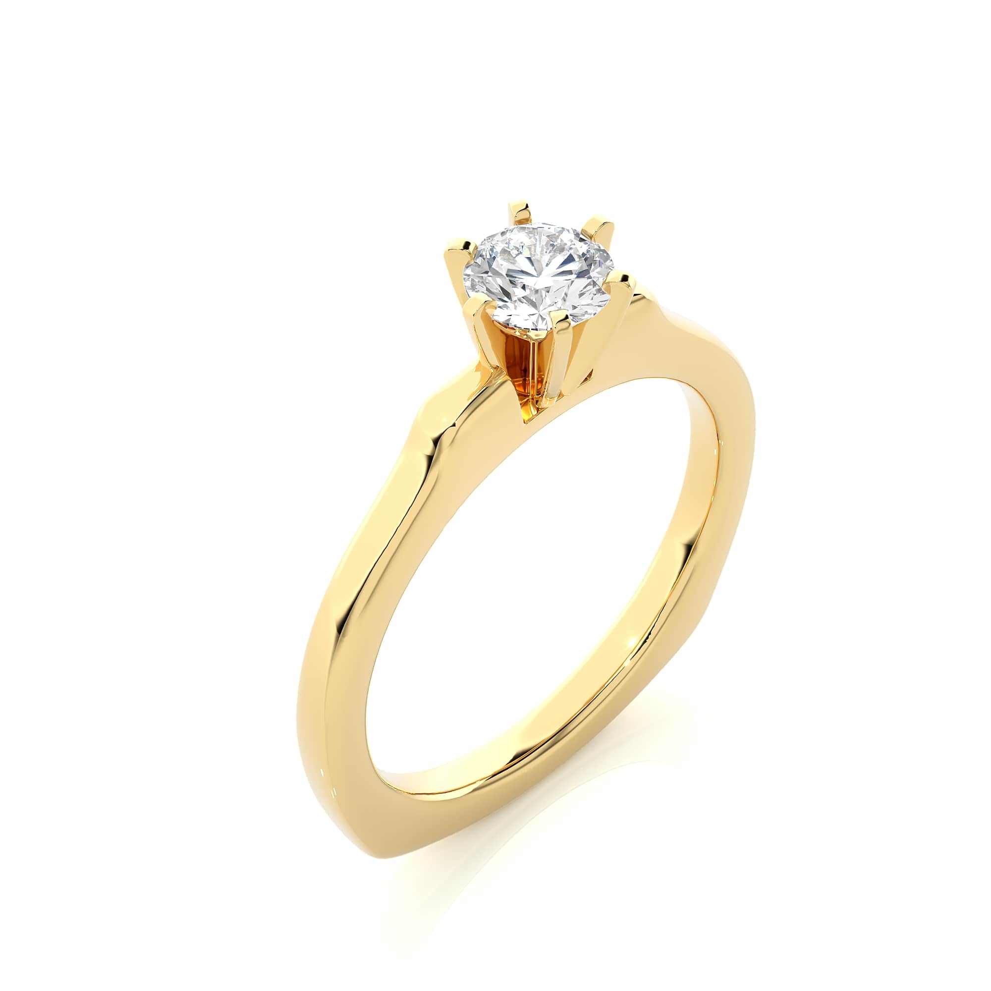 Solitaire Ring 18K Yellow Gold