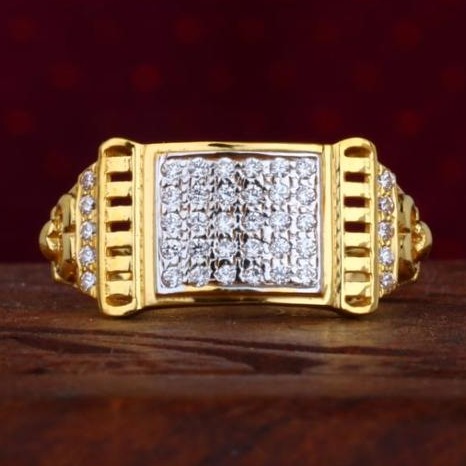 916 Gold Diamond Gents Ring