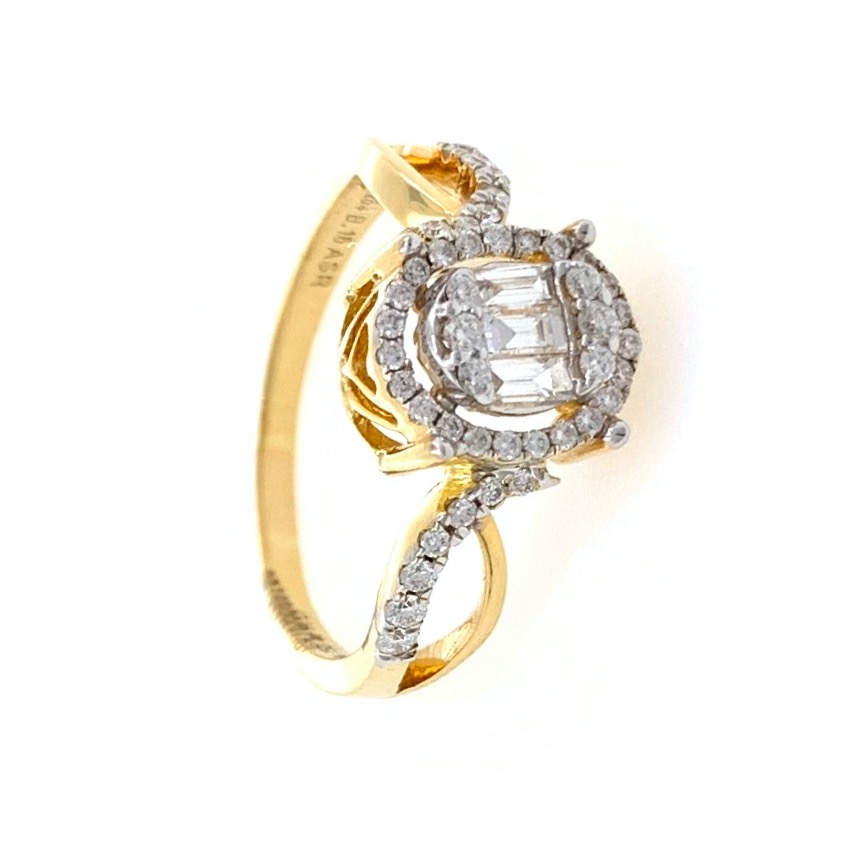 18kt / 750 Yellow Gold Classic Diamond Ladies Ring 9LR310