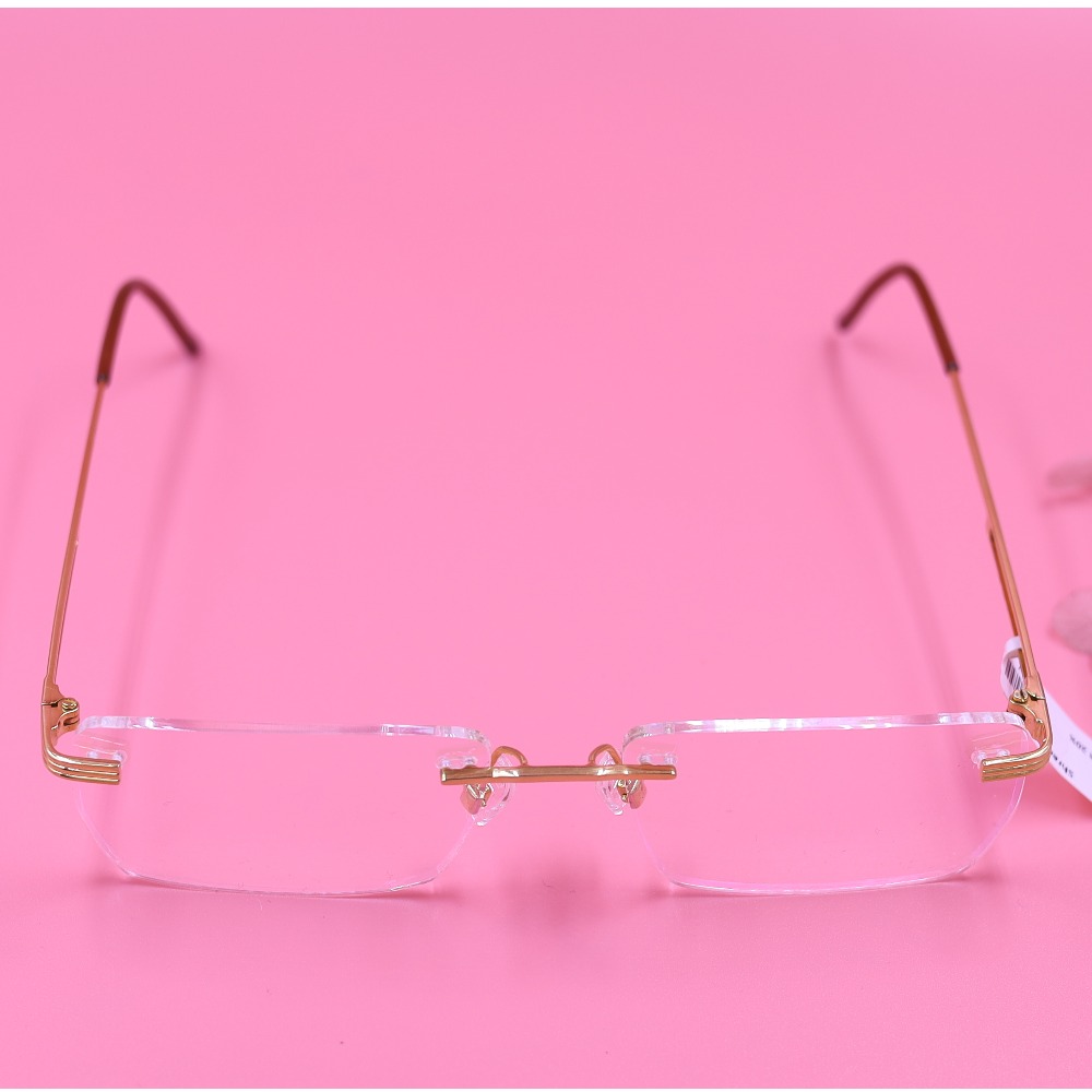 Rectangle Rimless unisex Eyeglasses