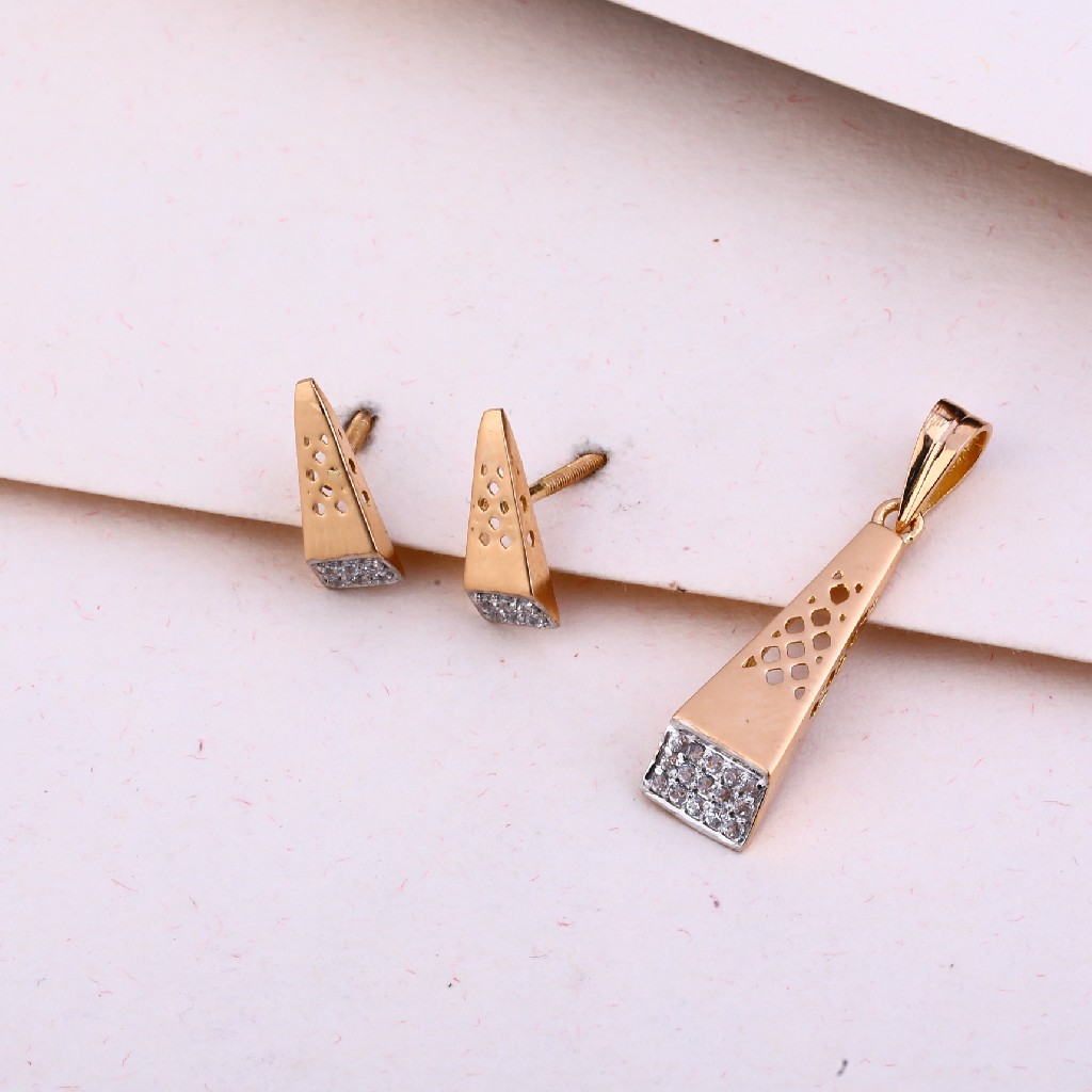 750 Rose Gold Classic Pendant Set RPS116