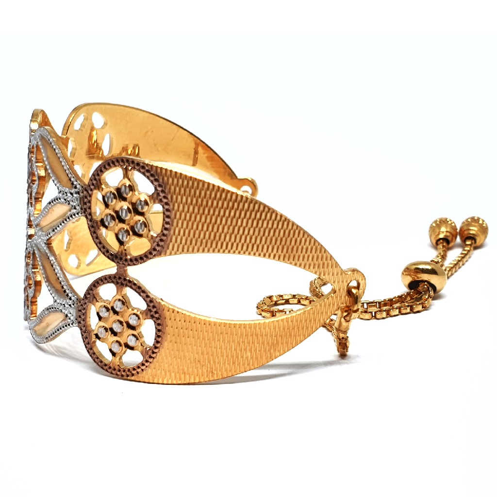 One gram gold forming fancy flower bracelet mga - bge0089
