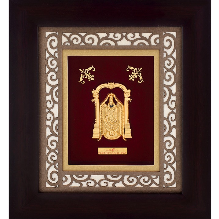 916 Gold Tirupati Balaji Photo Frame AJ-21