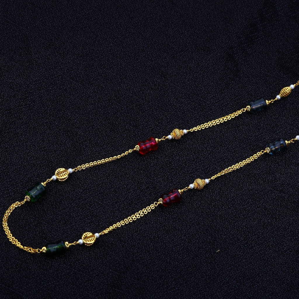 22kt Gold Hallmark Women's Antique Chain Mala AC139