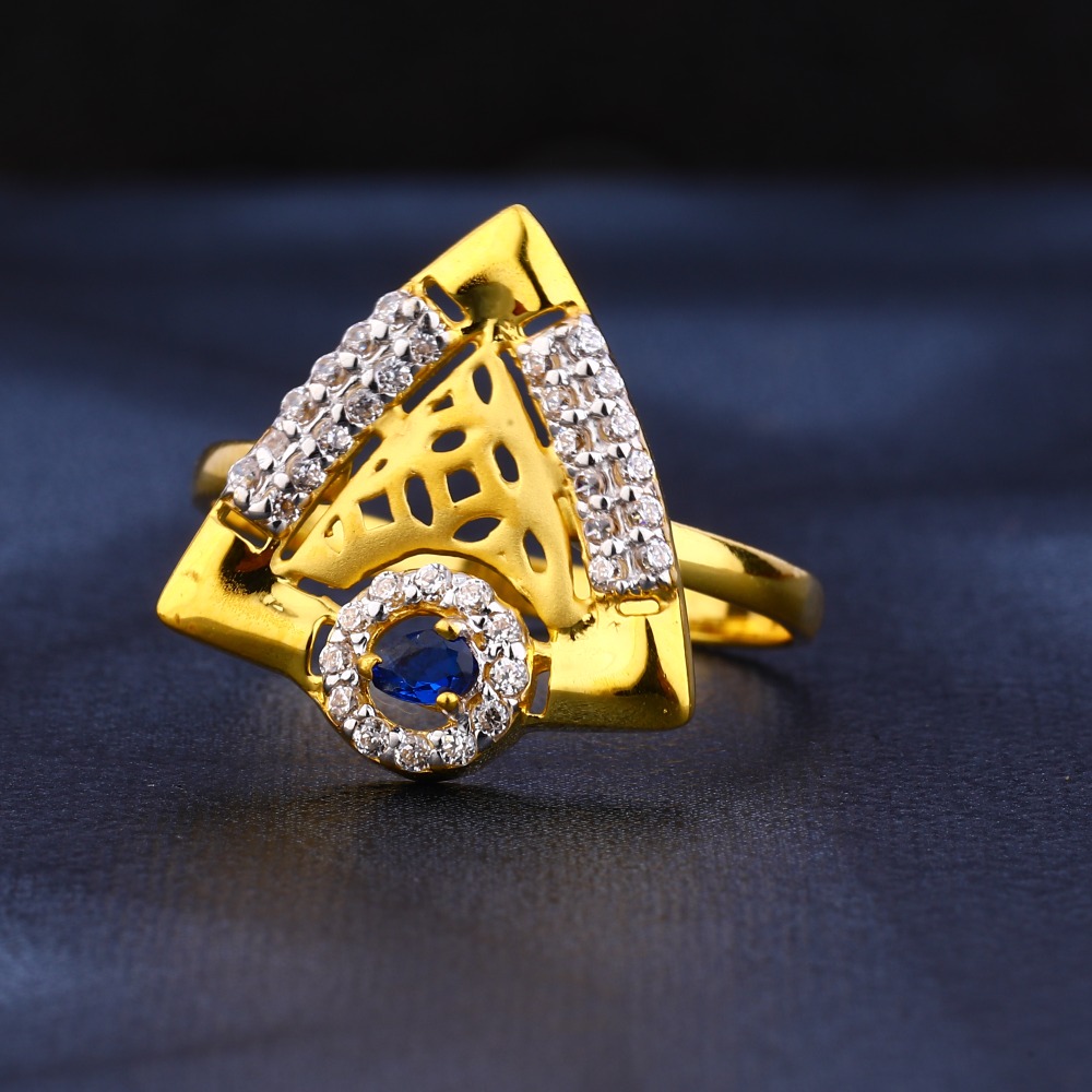 Buy quality 916 Gold Hallmark Gorgeous Ladies Ring LR453 in Ahmedabad