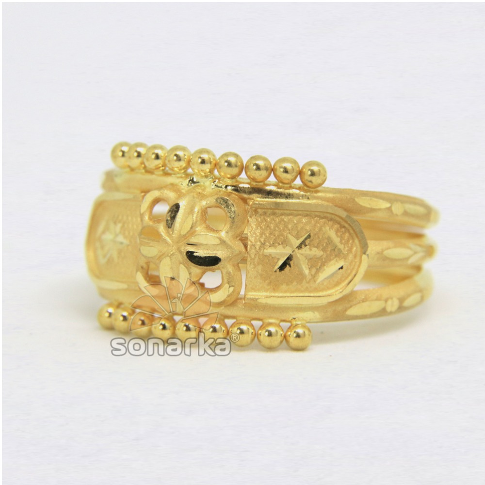Gorgeous Opulent Elongated 22k Gold Ring – Andaaz Jewelers