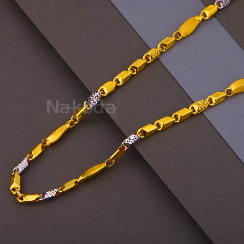 916 Gold Hallmark Mens Classic Choco Chain MCH803