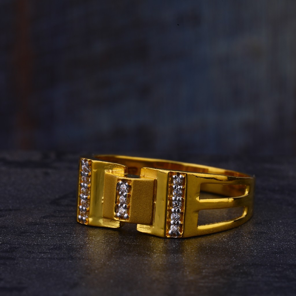 916 Gold Hallmark Mens Designer Ring MR564