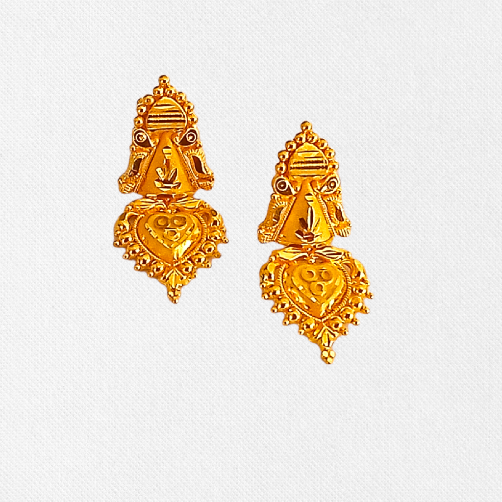 Gold Handmade Design earrings 