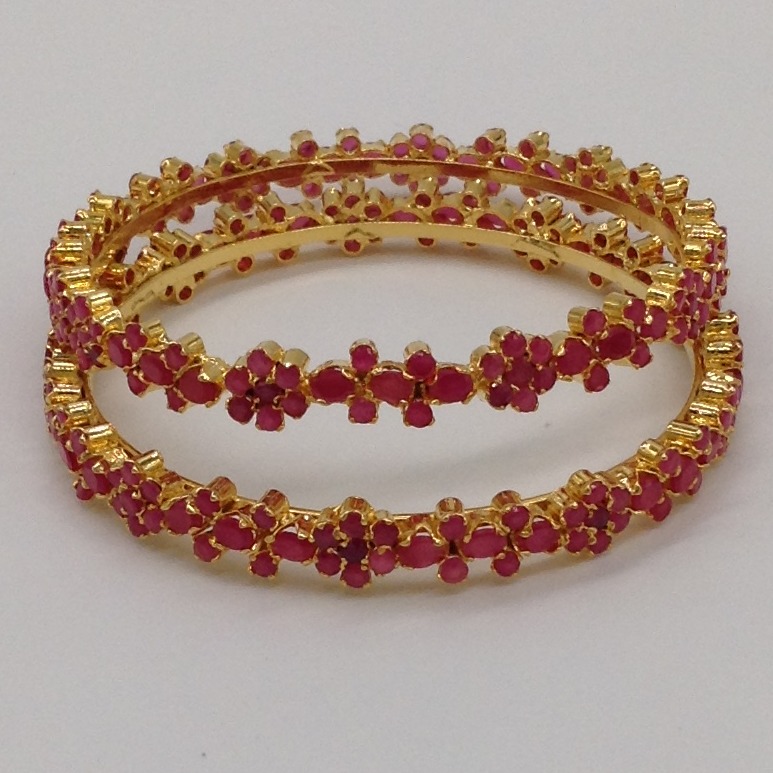 Red cz bangles jbg0013
