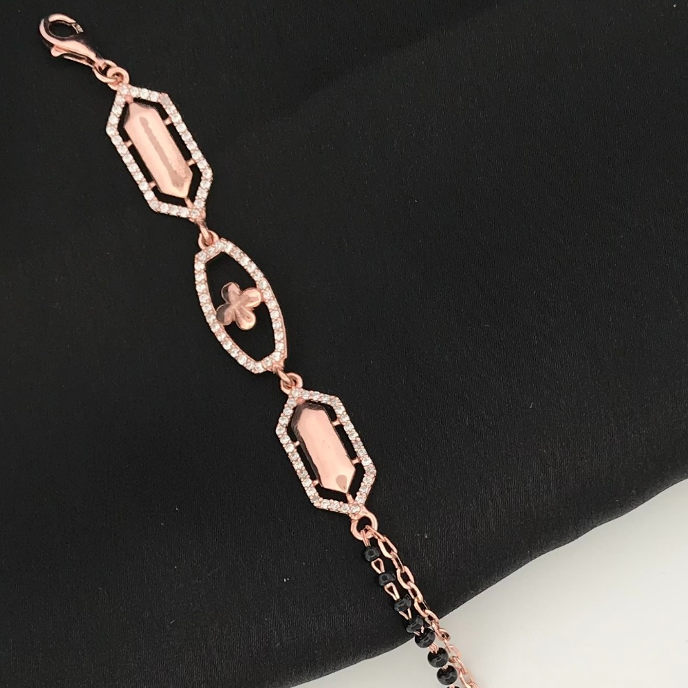 925 Silver Rose Gold Mangalsutra Bracelet
