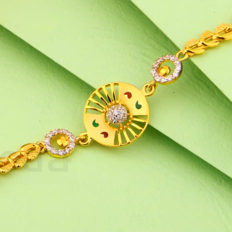 916 Gold CZ Ladies Designer Bracelet LB560