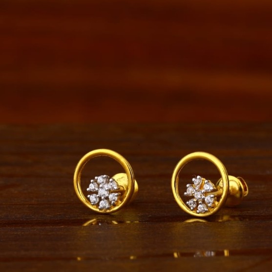 22 carat gold antiq ladies earrings RH-LE339